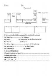 English worksheet: where is .... ?