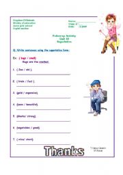 English worksheet: superlative