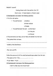English worksheet: Module1