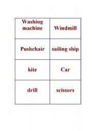 English Worksheet: push and pull flash cards