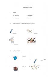 English worksheet: Homework there is/ there are