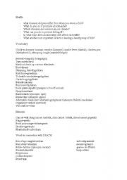 English worksheet: Health