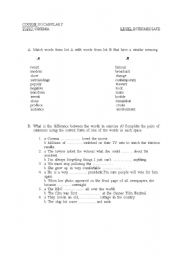 English worksheet: Cine-bulary