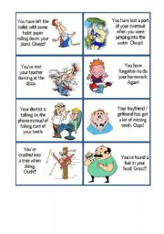 English Worksheet: FUNNY PROBLEM CARDS - should OR 2nd conditional