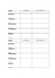 English worksheet: Daily behavior