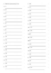 English Worksheet: Cardinal Numbers and Complete dates