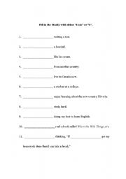 English worksheet: Test: Fill in the Blanks with Either 