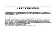English worksheet: Stop the Bus