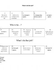 English Worksheet: Job-BoardGames