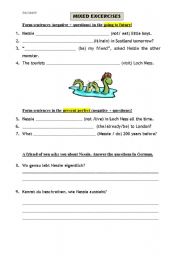 English worksheet: Mixed exercises Nessie