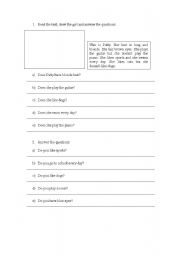 English worksheet: simple present review