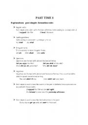 English Worksheet: PAST SIMPLE 1