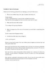 English Worksheet: listening activity