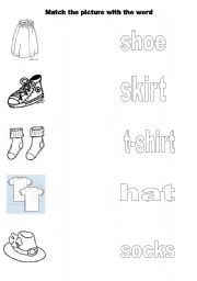 English Worksheet: Clothes