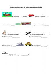 English Worksheet: transports