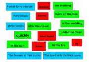 English worksheet: sentence Making