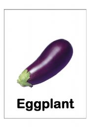 English worksheet: eggplant