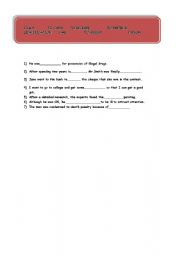 English worksheet: vocabulary activity about prison