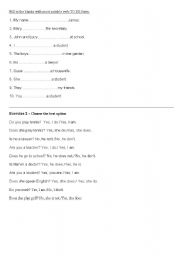 English worksheet: exercise