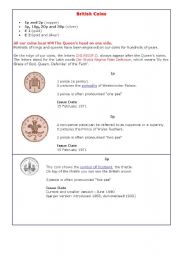 English Worksheet: british coins