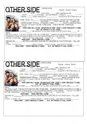 English worksheet: OTHER SIDE - RED HOT CHILI PEPPERS