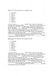 English worksheet: phrasal verbs - text with gaps