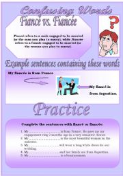 Confusing Words (4)...fianc vs. fiance...There are many grammatical errors that we, as  teachers see every day. If you really want to improve your students English, this is the perfect set for you ;)