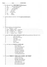 English worksheet: exercises WITH PRESENT TENSES