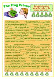 Simple Past Tense- Story: The Frog Prince