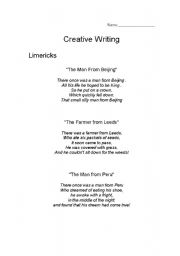 Creative Writing: Limericks