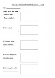 English Worksheet: Who is/ Who are/ What is/ What are