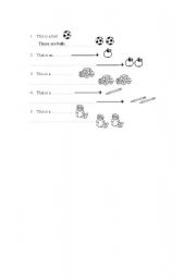 English Worksheet: This - these; that - those