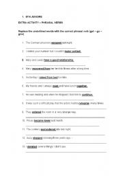 English Worksheet: MIXED PHRSAL VERBS