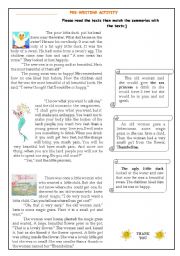 a complete lesson- short story and writing activities