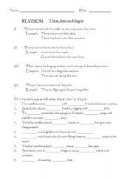 English worksheet: their there
