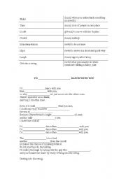 English Worksheet: Id rather dance with you (song activity)