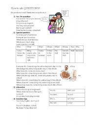English worksheet: Question sentences