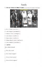 English Worksheet: Family