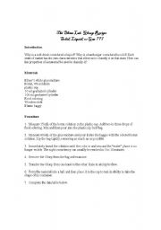 English Worksheet: The Slime Lab - Gluep recipe
