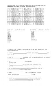 English Worksheet: find past participles