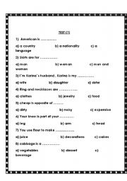 English worksheet: A general english test 