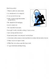 English Worksheet: mixed tense practice