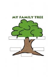 English Worksheet: MY FAMILY TREE