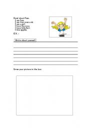 English Worksheet: read about Pam