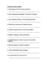 English Worksheet: Relative Pronouns