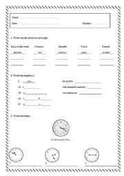 English Worksheet: Diagnostic Test (Adults)