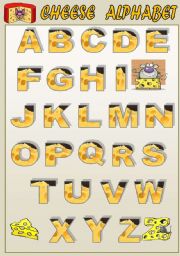 CHEESE ALPHABET - CLASSROOM POSTER FOR KIDS