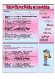 Verovering referentie schelp English Exercises: RELATIVE CLAUSES, DEFINING AND NON-DEFINING
