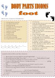 body parts idioms/fixed phrases (part 3)