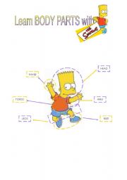 English worksheet: Learn Body Parts With The Simpsons